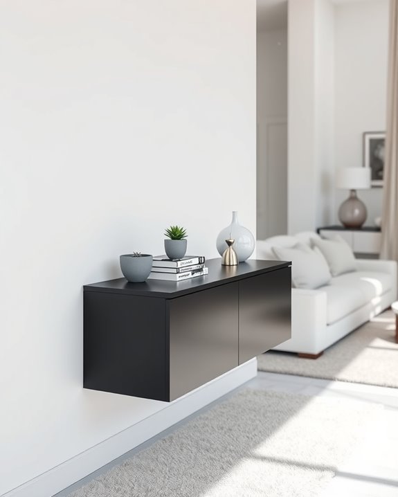 stylish space saving wall console