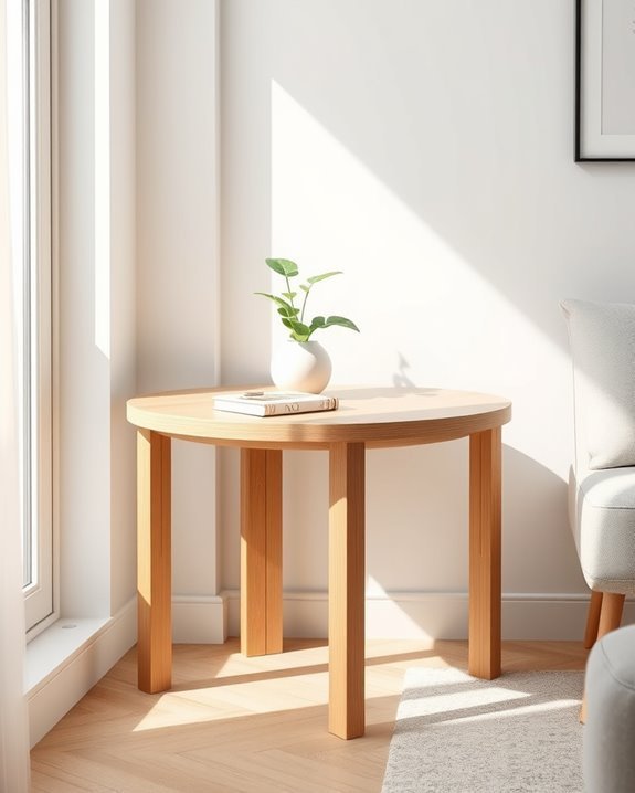 stylish space saving wooden table