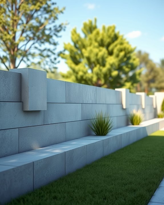 stylish split level concrete fencing