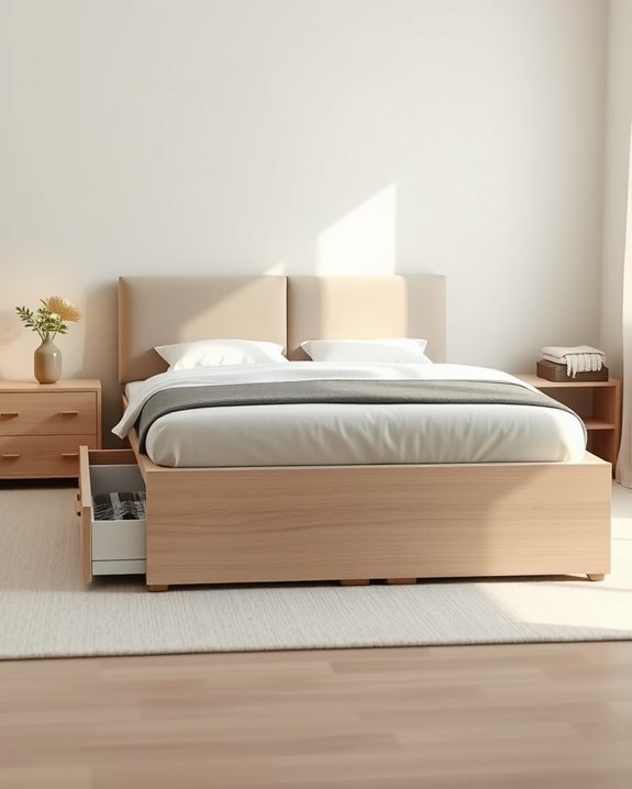 stylish storage solution bed