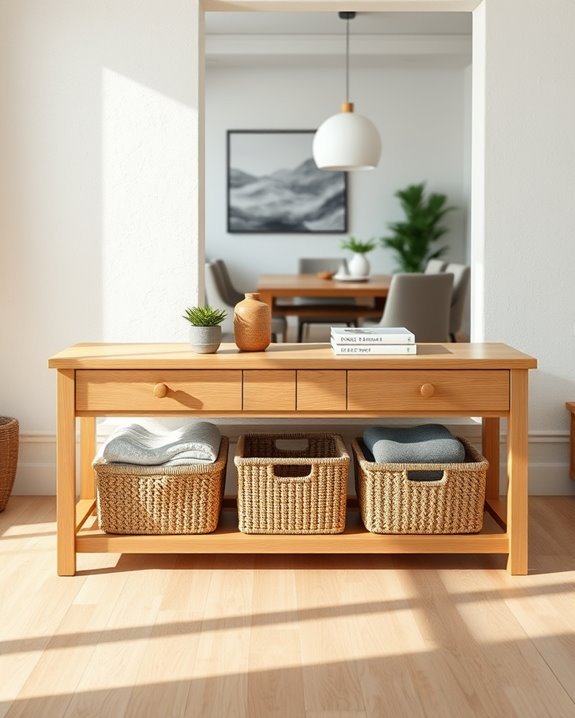 stylish storage solution table