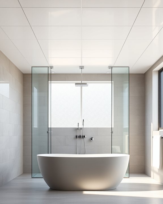 stylish tiled shower ceilings