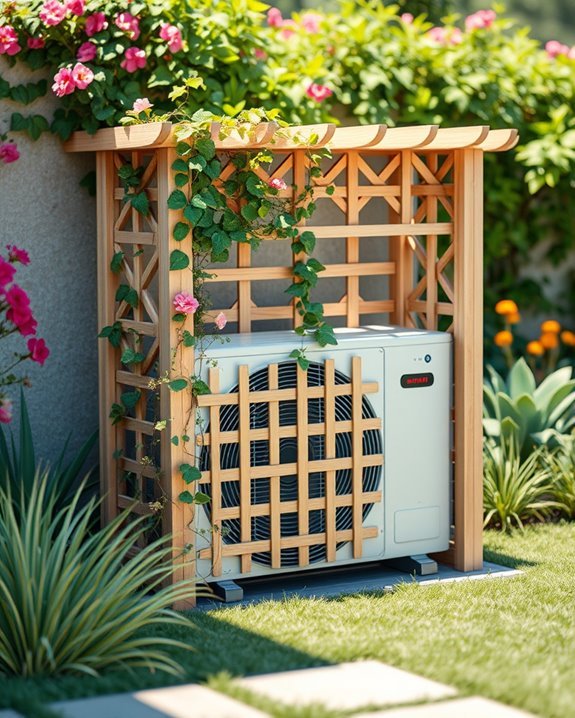 stylish trellis for air conditioning