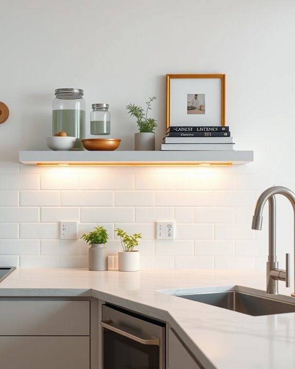 stylish under shelf lighting solutions