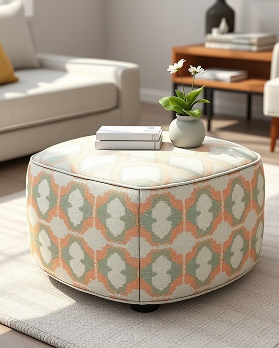 stylish unique patterned ottoman