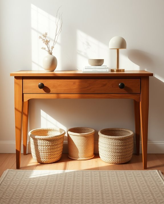 stylish upcycled console table