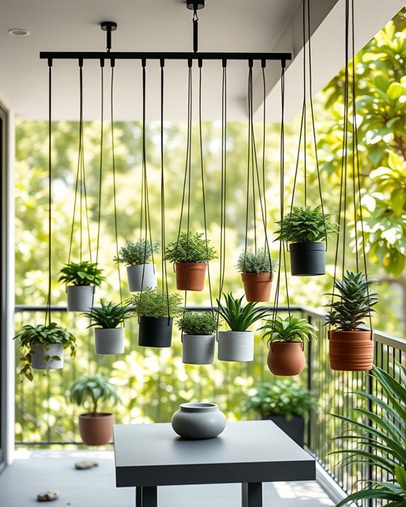 stylish vertical plant display