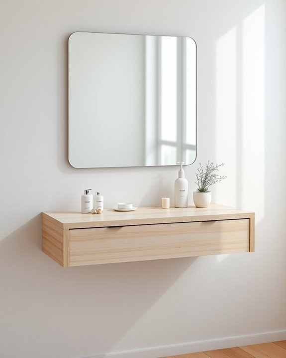 stylish wall mounted dressing table