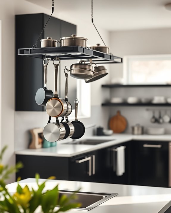 stylish wall mounted pot racks