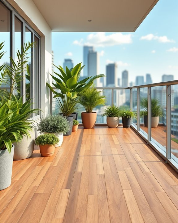 stylish waterproof balcony flooring