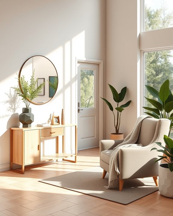 stylish welcoming entryway design