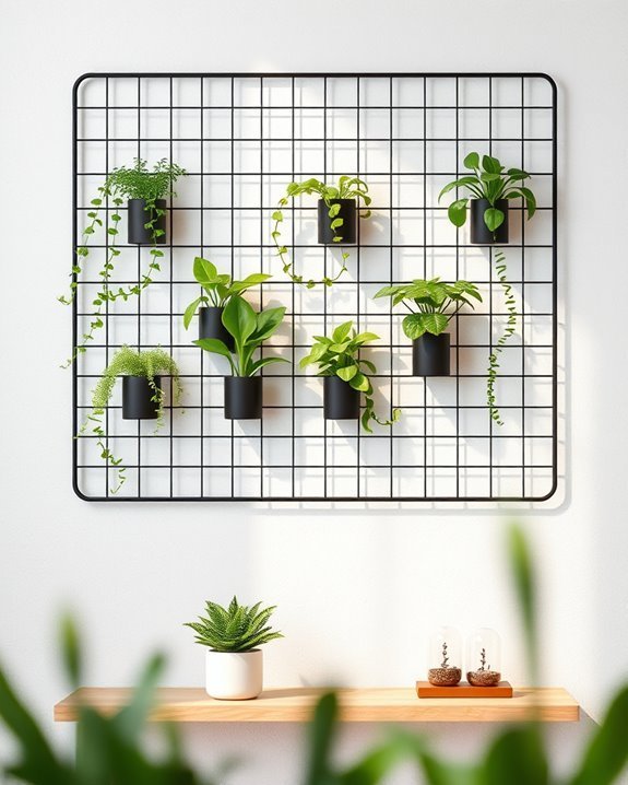 stylish wire plant display