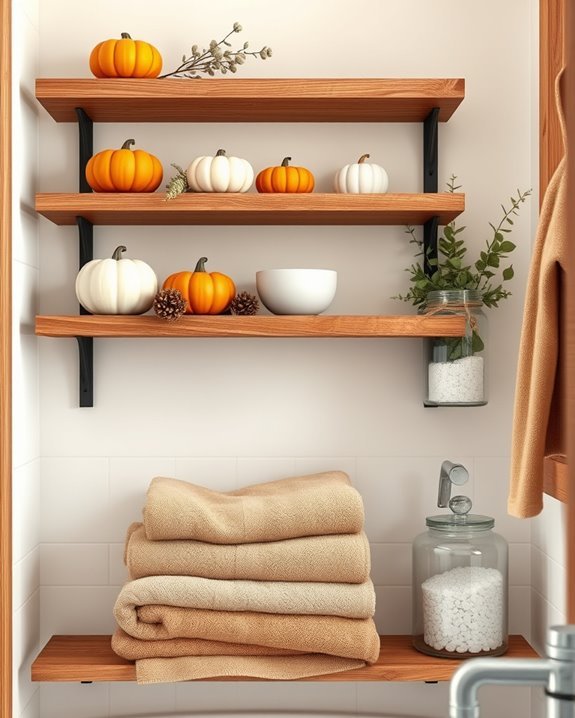 stylish wooden shelf decor