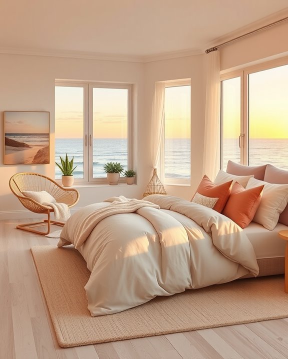 subdued sunset coastal decor