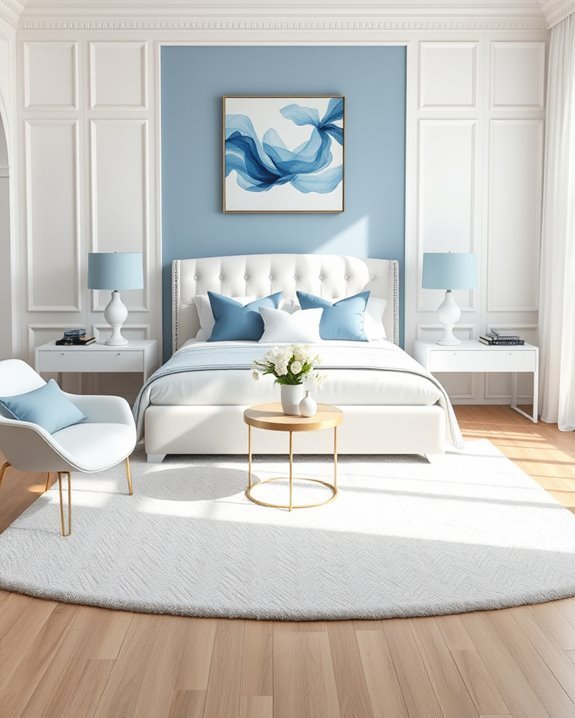 subtle blue and white elegance