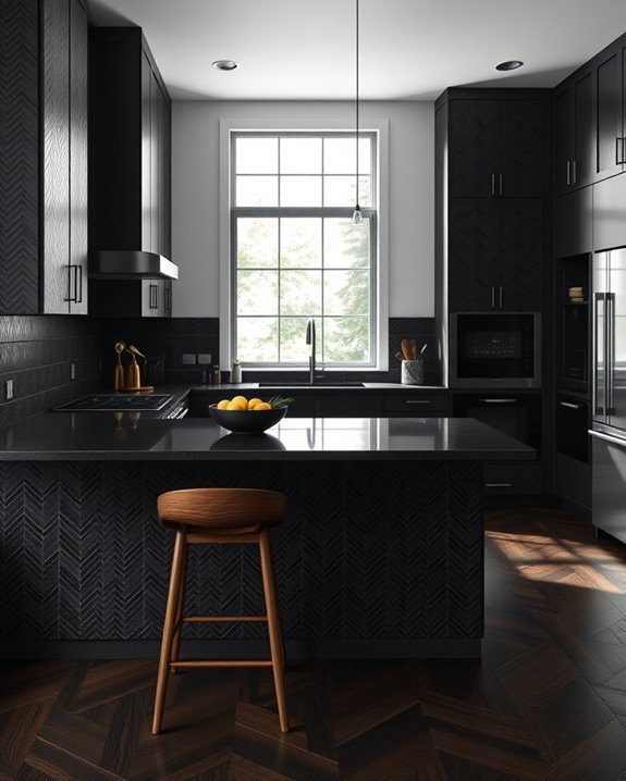 subtle dark patterned decor