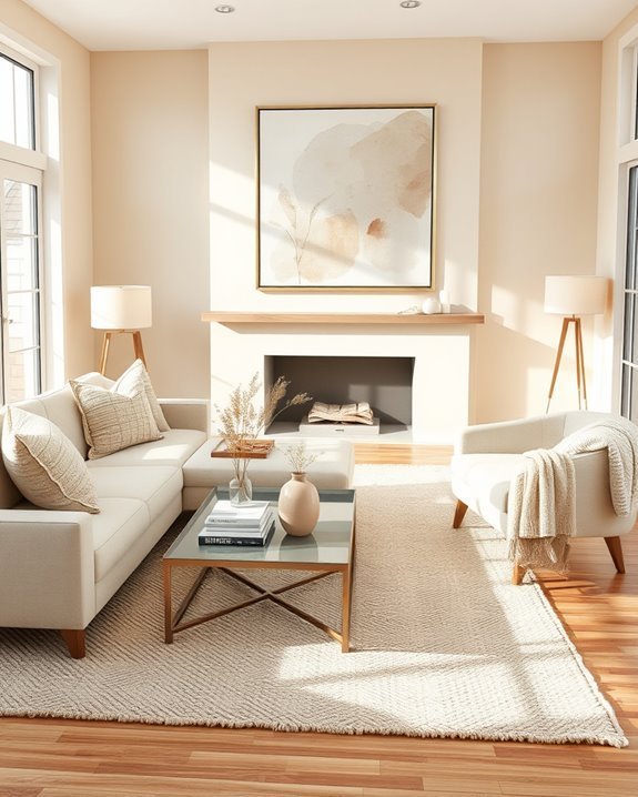 subtle elegance through beige artwork