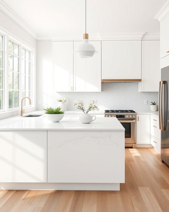 subtle white kitchen patterns