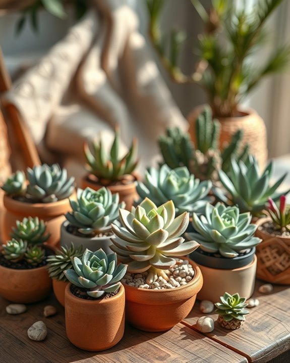 succulent displays enhance decor