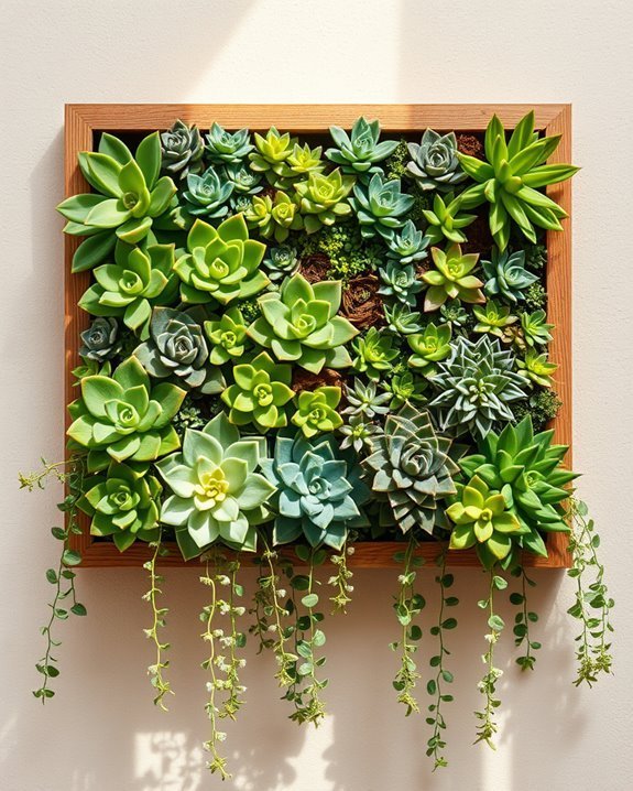 succulent vertical garden display