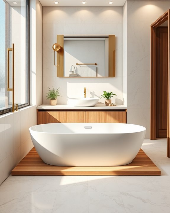 sunken bathtub space saving elegance