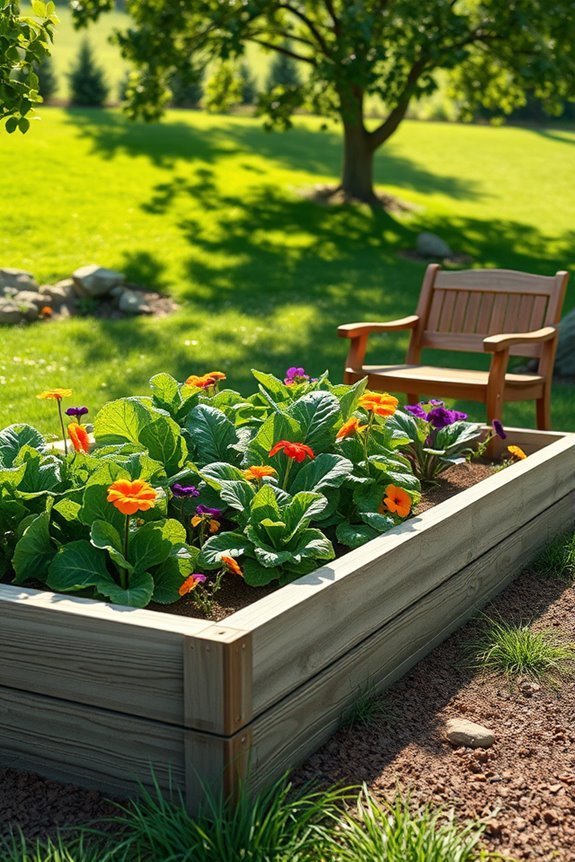 sunken beds enhance landscaping advantages