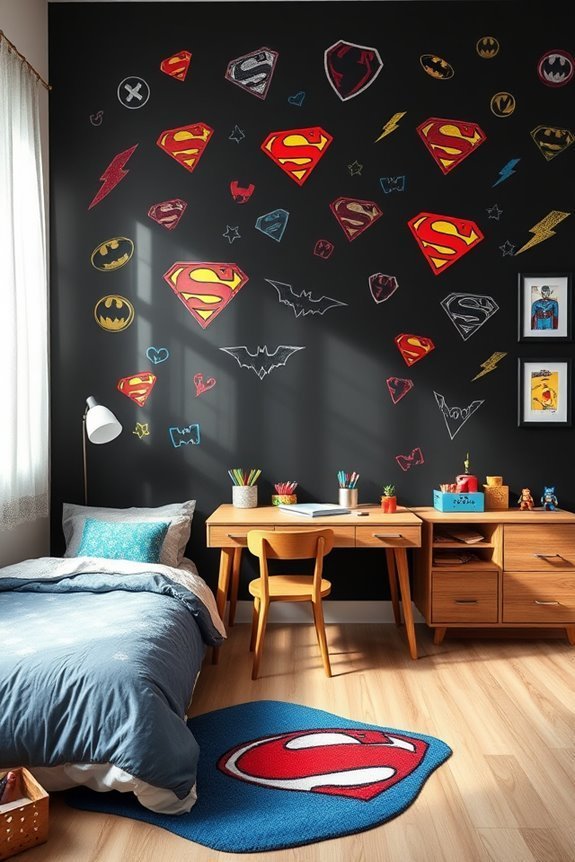 superhero chalkboard creativity zone