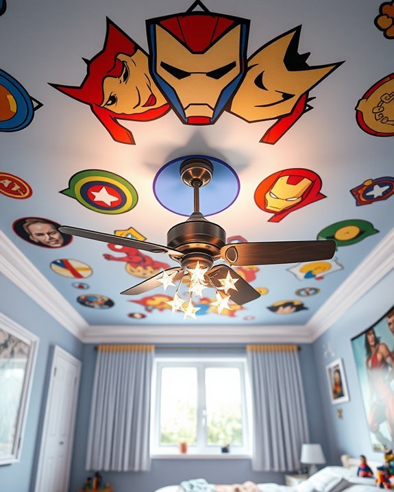 superhero themed ceiling decor ideas