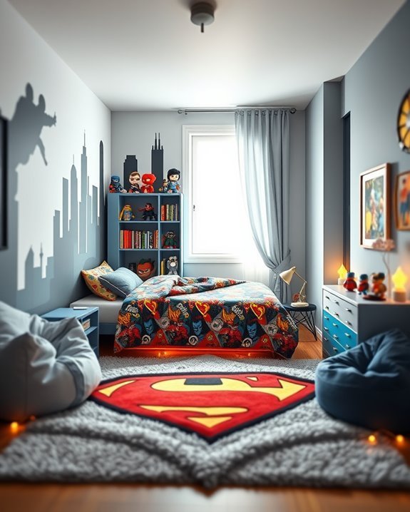 superhero themed imaginative playroom