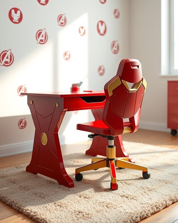 superhero themed study space