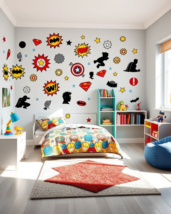 superhero wall sticker transformation