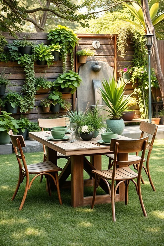 sustainable backyard caf decor