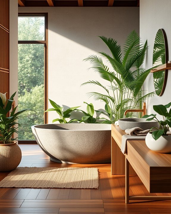 sustainable bali inspired bathroom materials