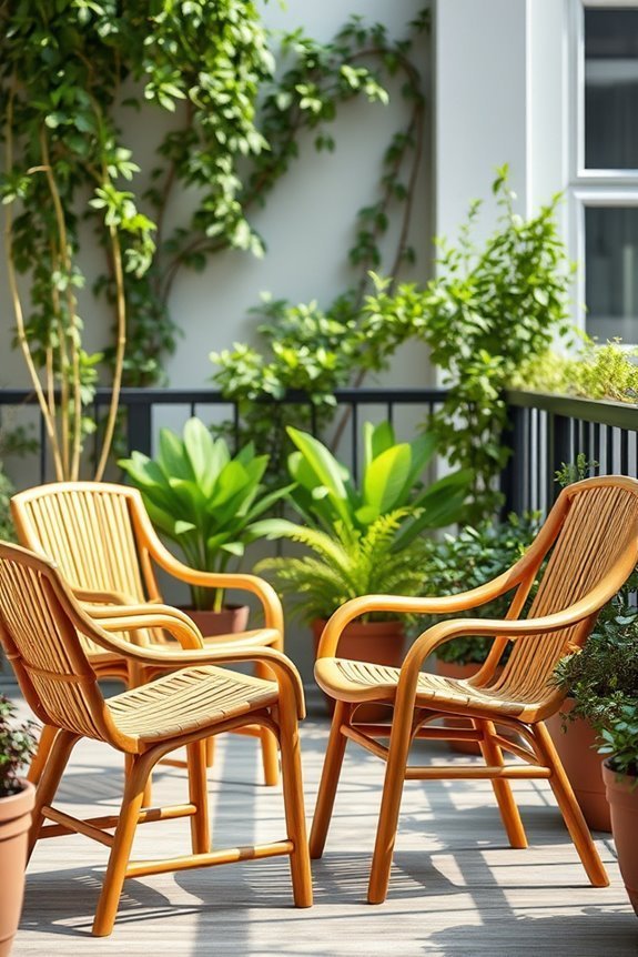 sustainable bamboo balcony furniture