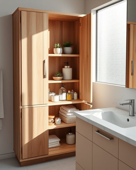 sustainable bathroom storage solutions