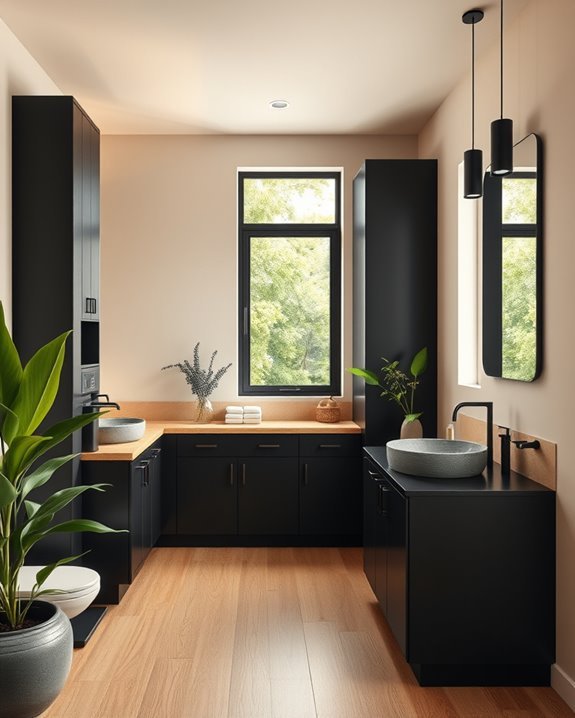 sustainable black cabinet designs