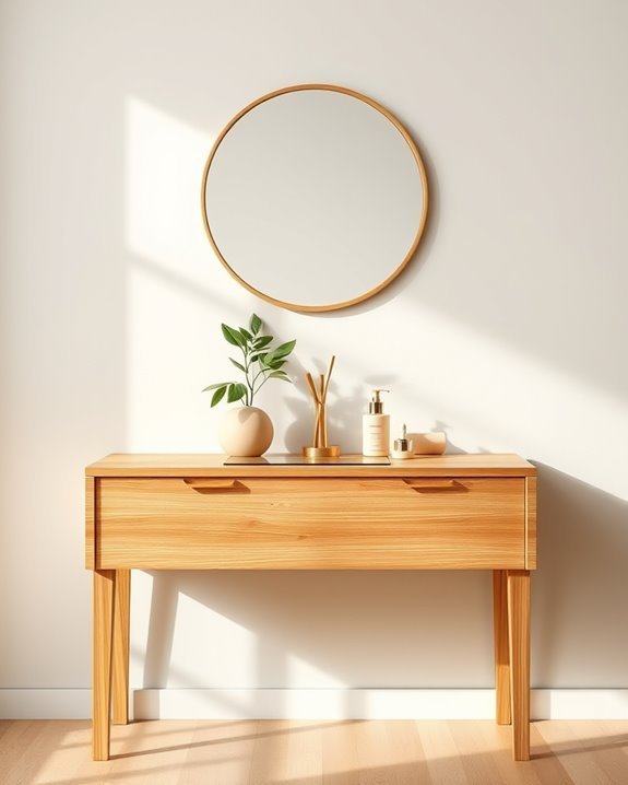 sustainable chic vanity table