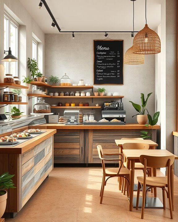 sustainable dessert shop design