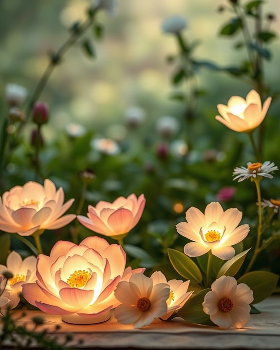 sustainable illuminated floral decor