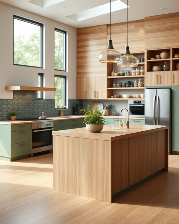 sustainable kitchen design materials