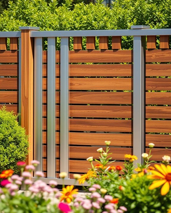 sustainable mixed material fencing