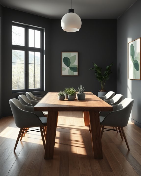 sustainable modern dining decor