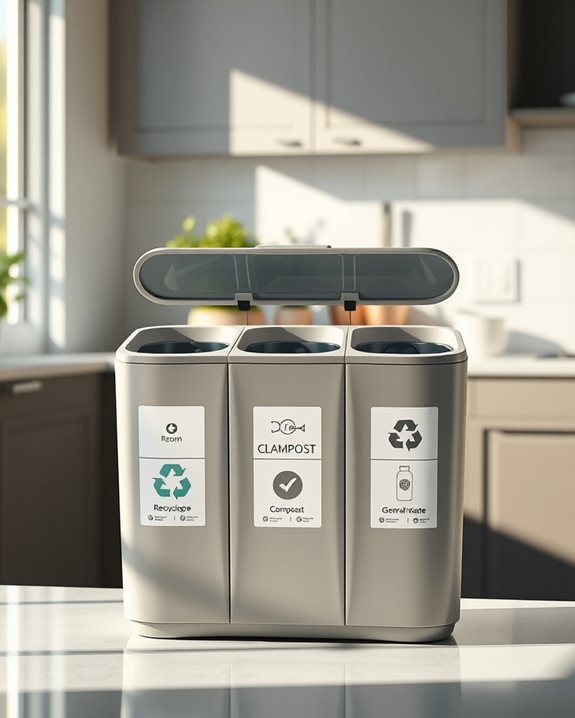 sustainable multi compartment waste sorting