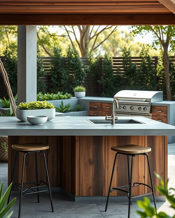 sustainable outdoor kitchen design