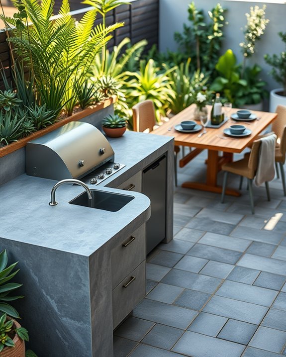 sustainable outdoor kitchen design