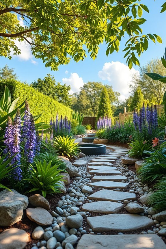 sustainable rainwater management garden