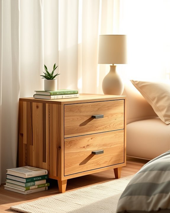 sustainable recycled bedside cabinets