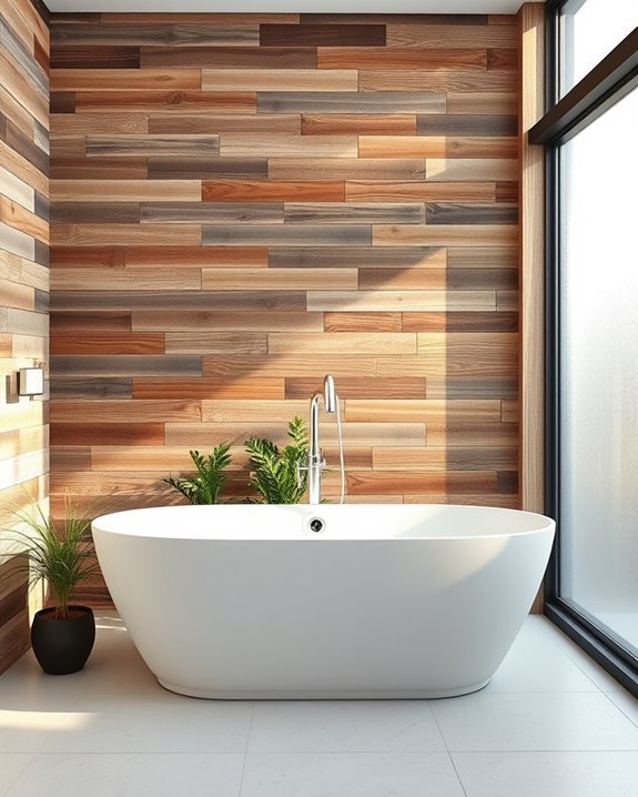 sustainable rustic bathroom panels