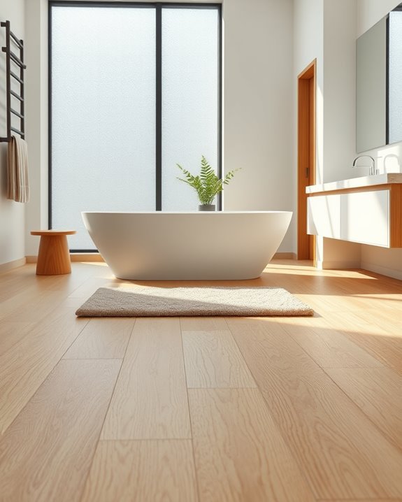 sustainable stylish bathroom flooring