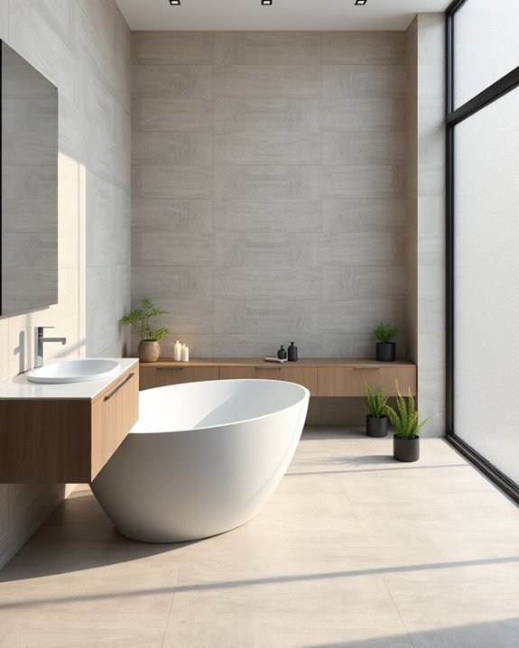 sustainable stylish bathroom tiles